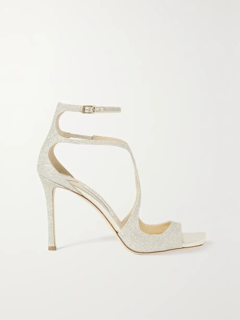 Azia 95 glittered satin sandals Azia 95 glittered satin sandals