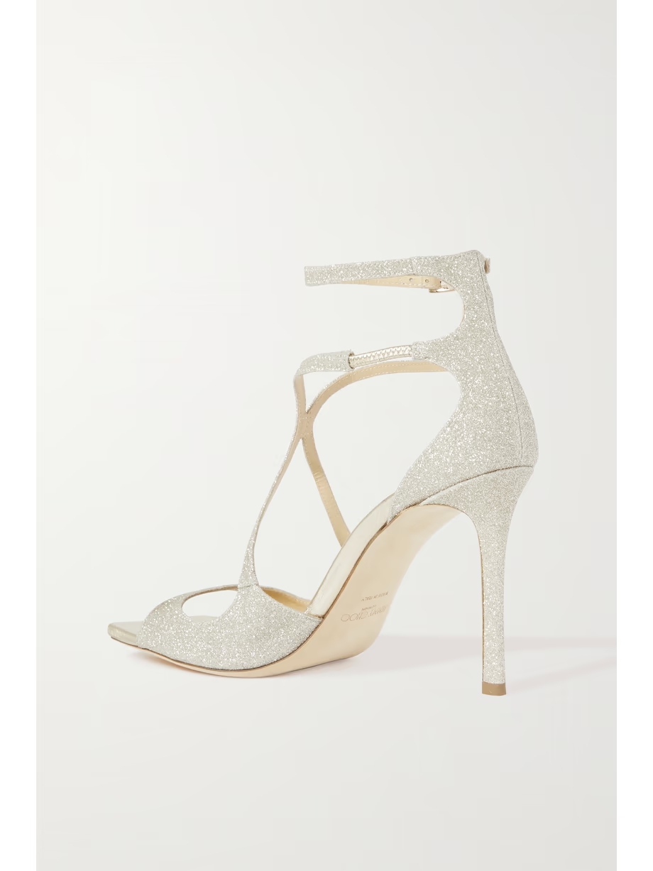 Azia 95 glittered satin sandals Azia 95 glittered satin sandals