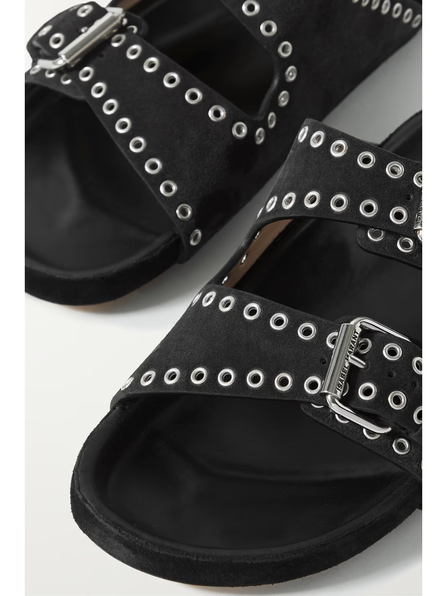 Lennyo studded suede slides Lennyo studded suede slides