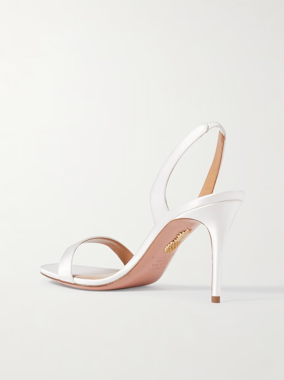 So Nude 85 satin slingback sandals So Nude 85 satin slingback sandals