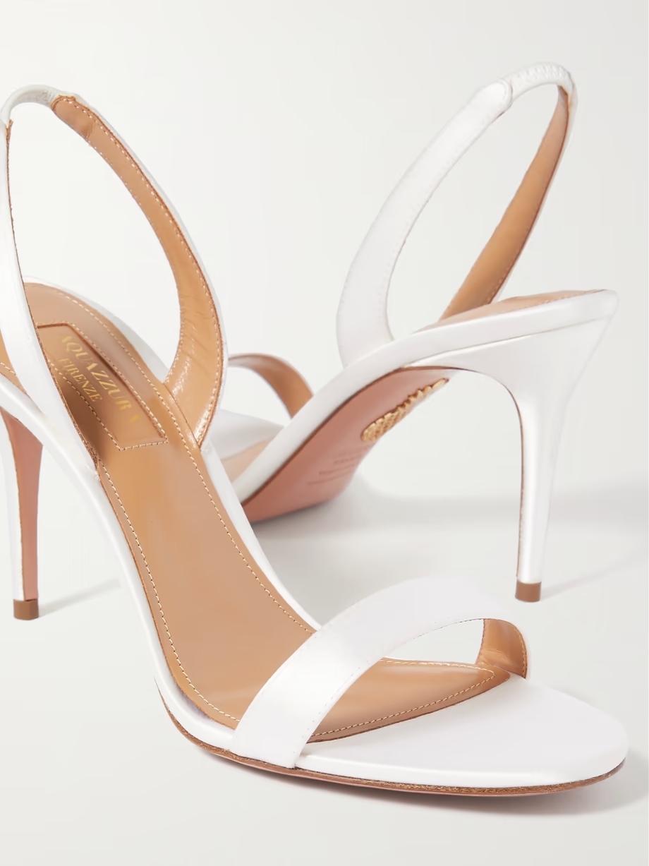 So Nude 85 satin slingback sandals So Nude 85 satin slingback sandals