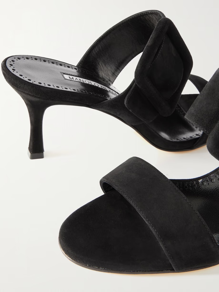 Gable 70 buckled suede mules Gable 70 buckled suede mules