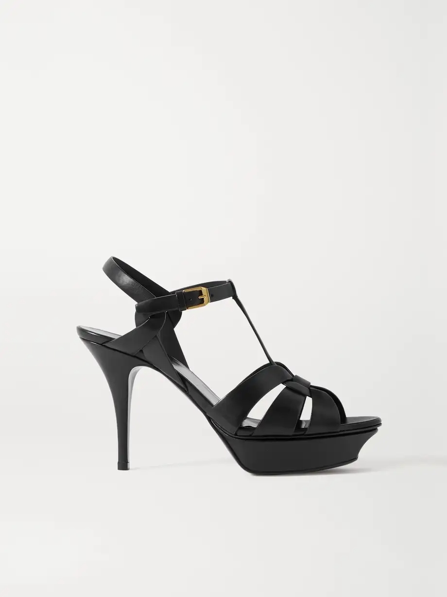 Tribute woven leather platform sandals Tribute woven leather platform sandals