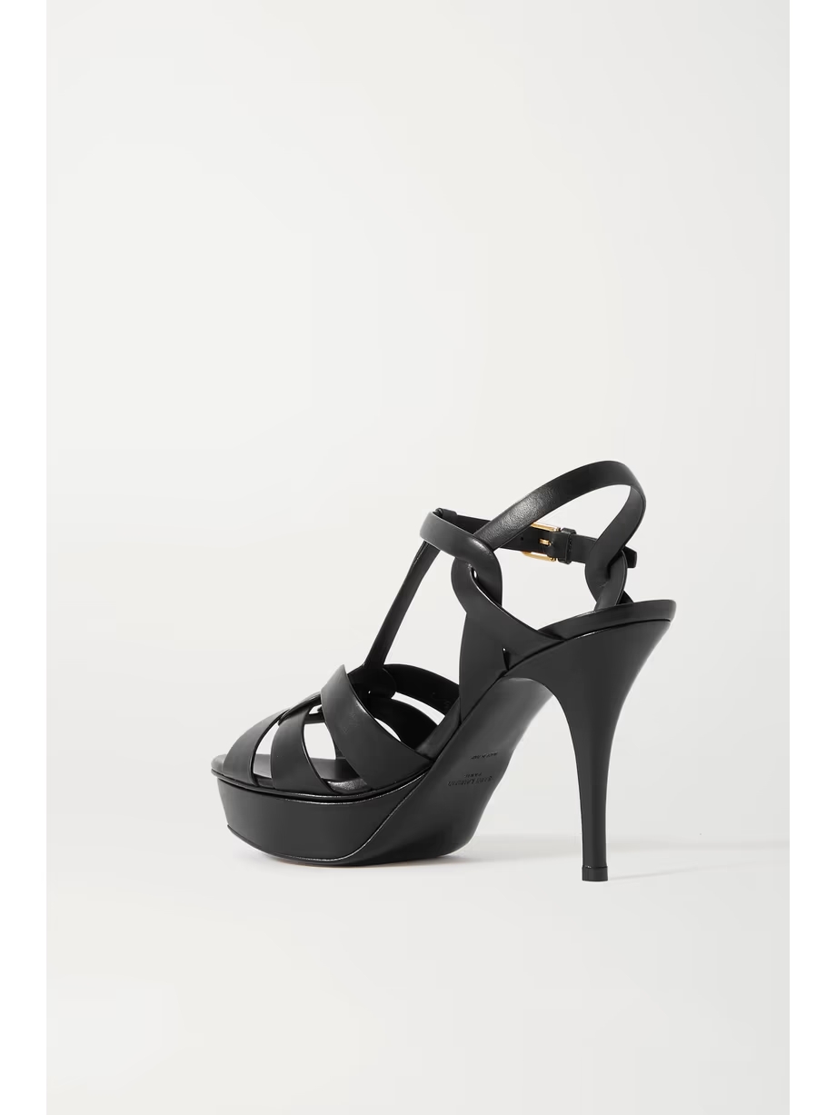 Tribute woven leather platform sandals Tribute woven leather platform sandals