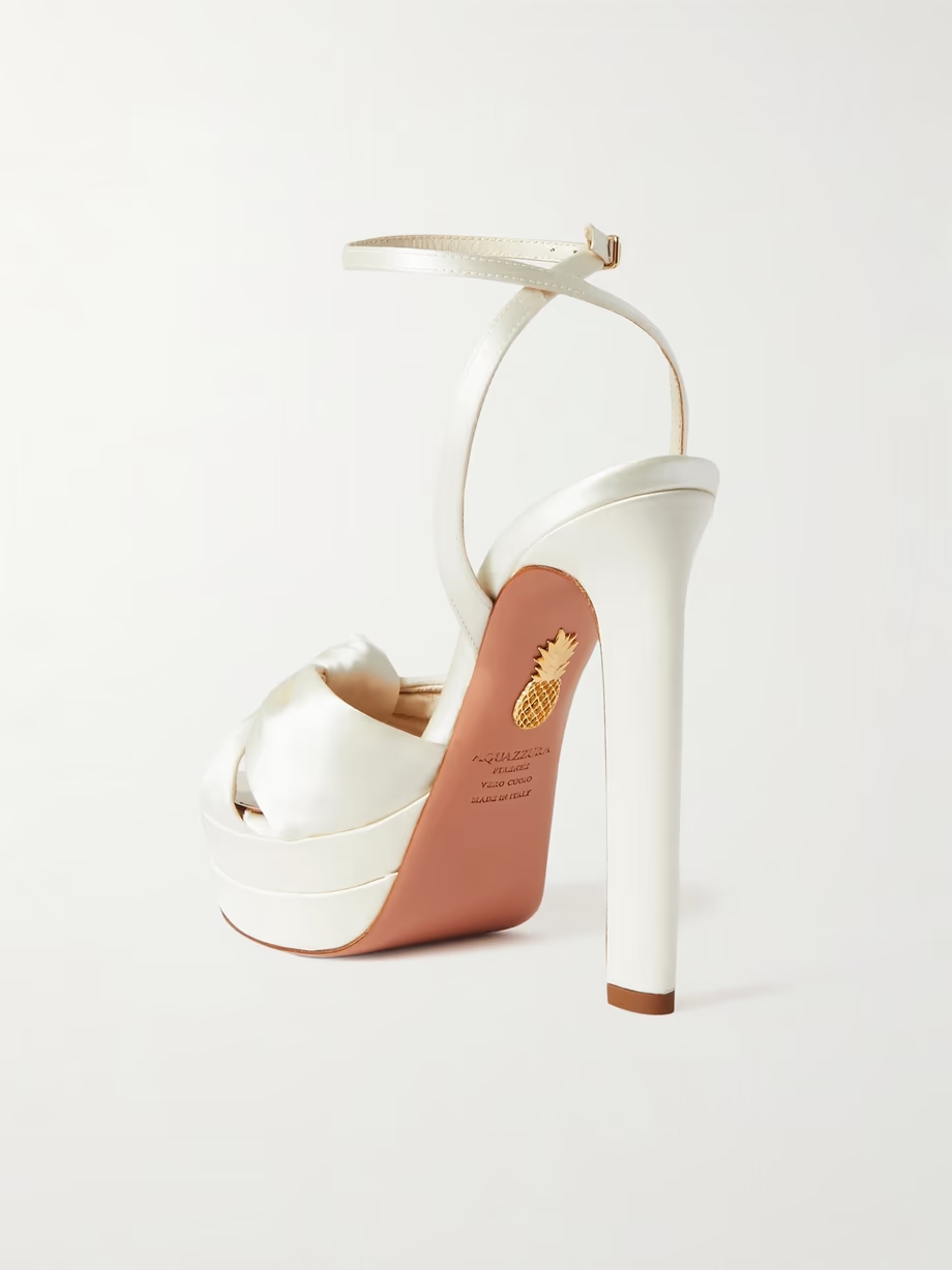 Cupid Plateau 130 knotted satin platform sandals Cupid Plateau 130 knotted satin platform sandals