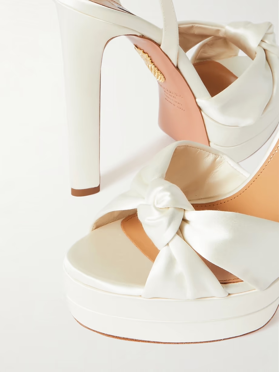 Cupid Plateau 130 knotted satin platform sandals Cupid Plateau 130 knotted satin platform sandals