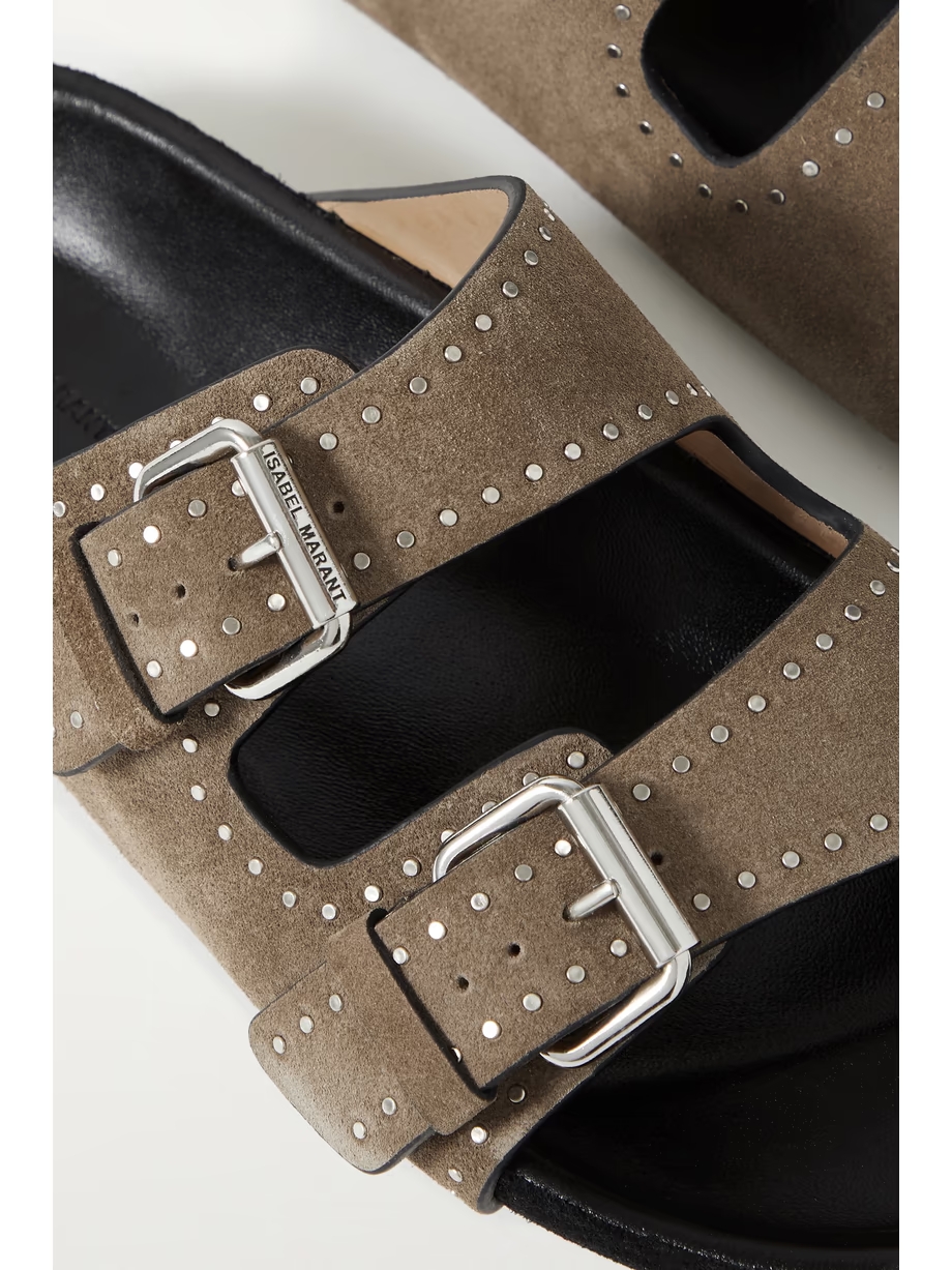 Lennyo studded suede slides Lennyo studded suede slides