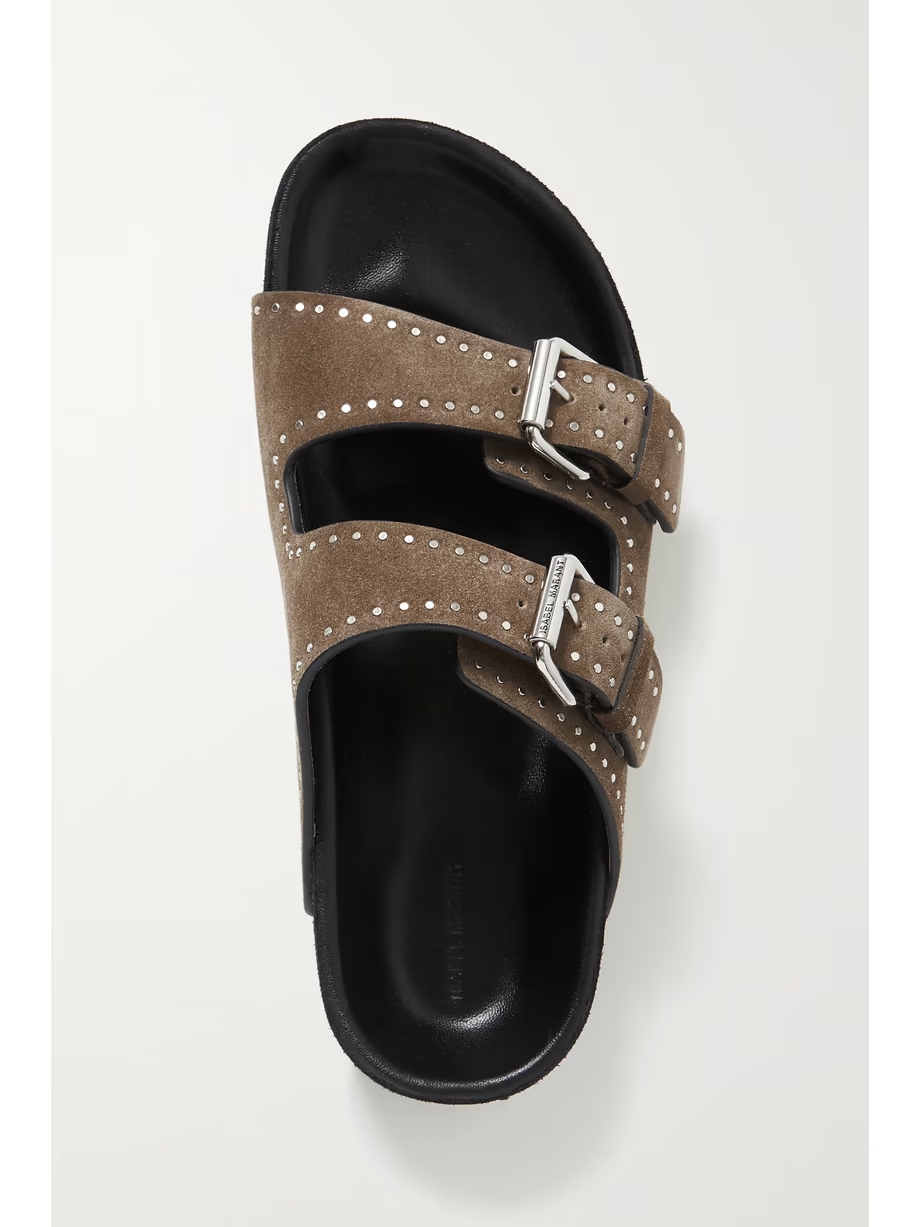 Lennyo studded suede slides Lennyo studded suede slides