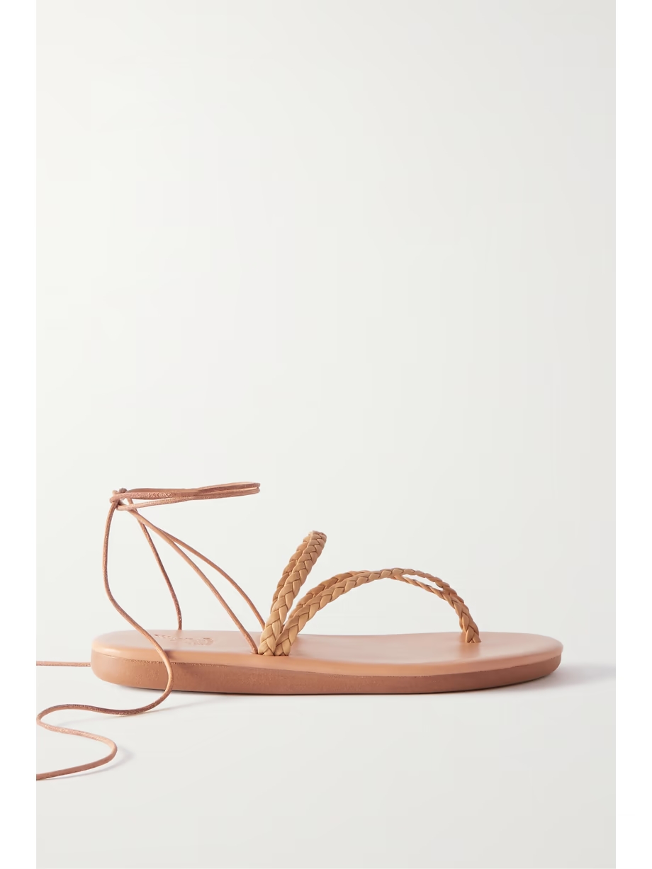 Plage braided leather slides Plage braided leather slides