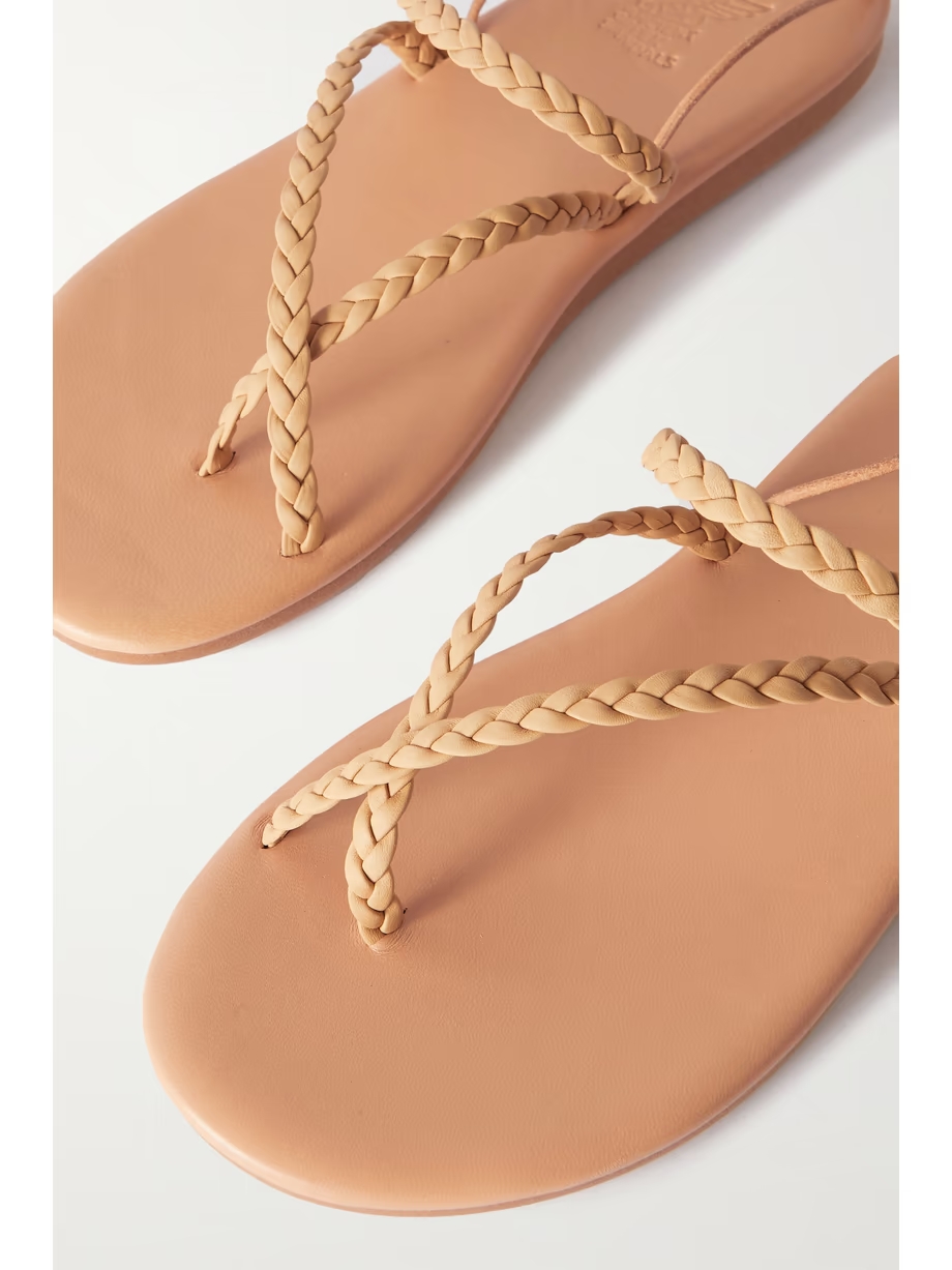 Plage braided leather slides Plage braided leather slides