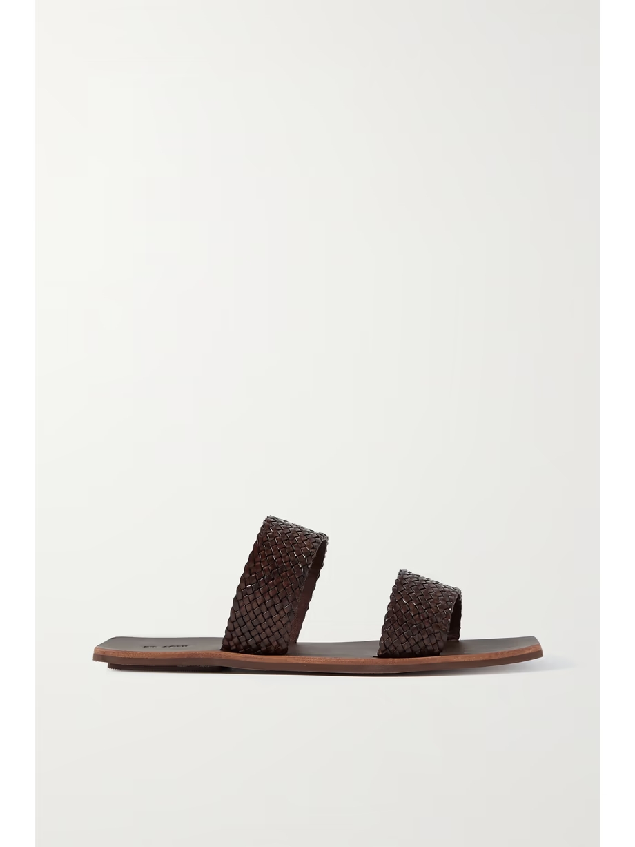 + NET SUSTAIN Clea woven leather slides + NET SUSTAIN Clea woven leather slides