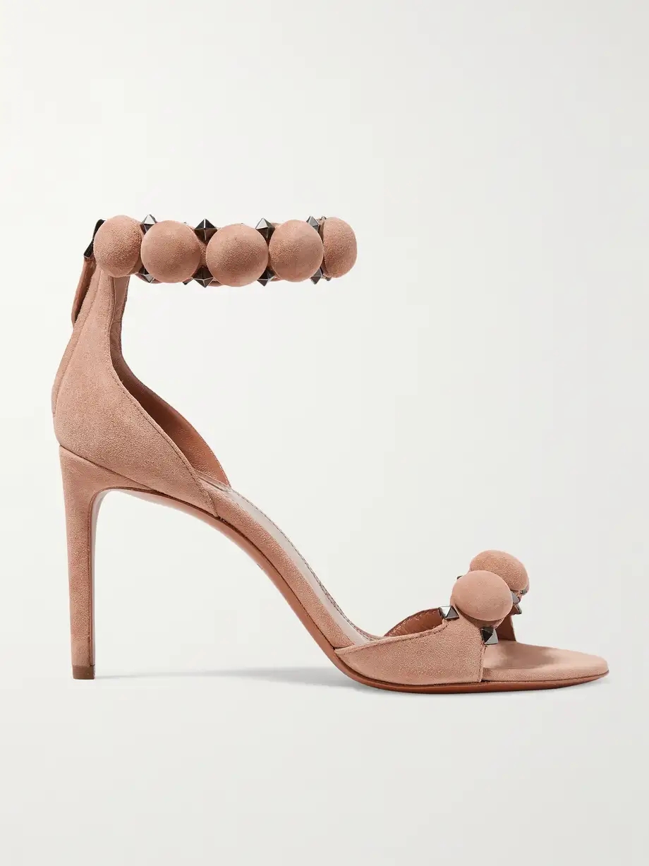 La Bombe 90 studded suede sandals La Bombe 90 studded suede sandals