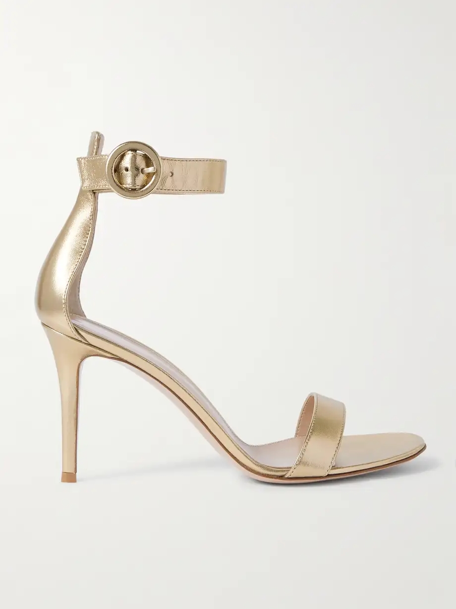 Portofino 85 metallic leather sandals Portofino 85 metallic leather sandals