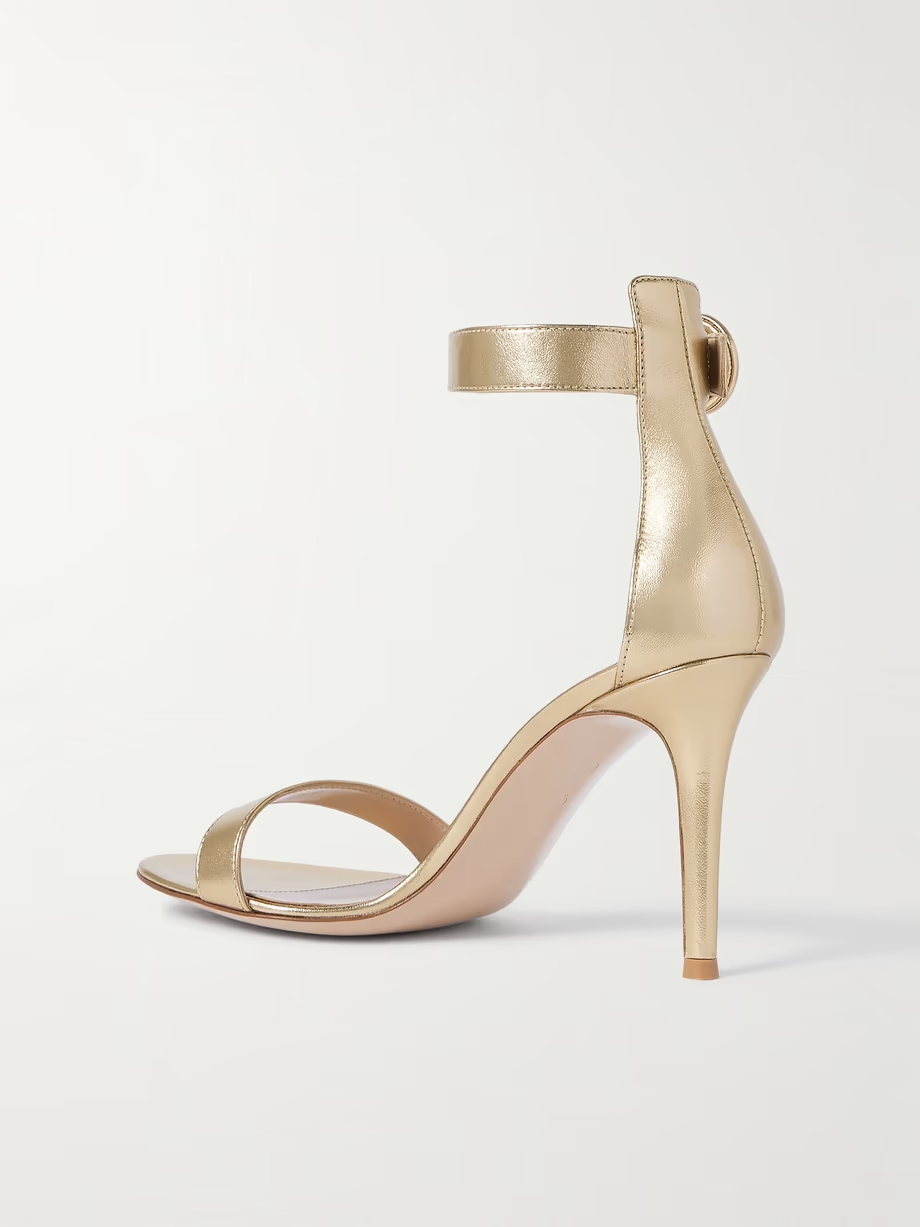 Portofino 85 metallic leather sandals Portofino 85 metallic leather sandals