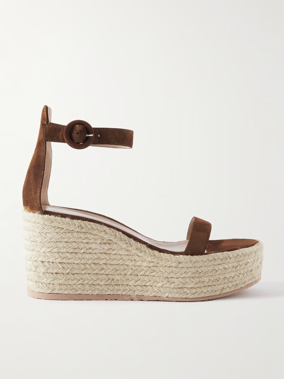 45 suede espadrille wedge sandals 45 suede espadrille wedge sandals