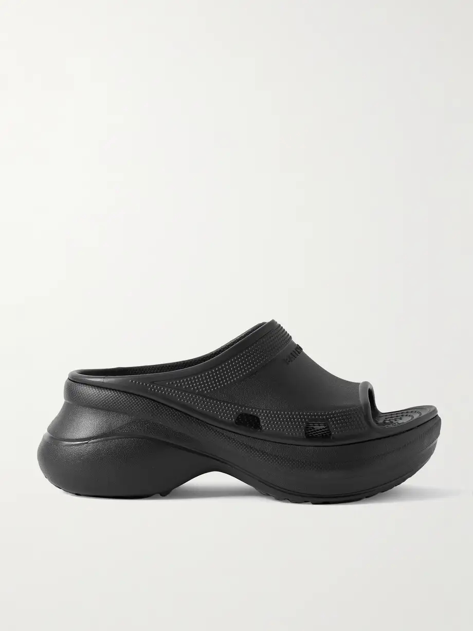 + Crocs Pool perforated rubber slides + Crocs Pool perforated rubber slides