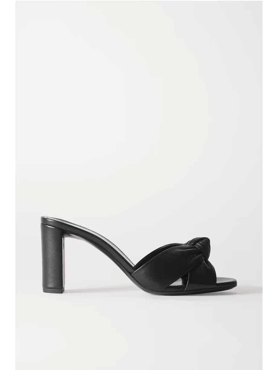 Bianca knotted leather mules Bianca knotted leather mules