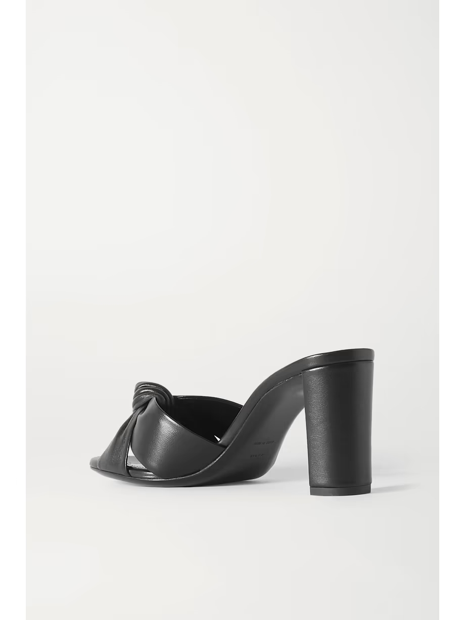 Bianca knotted leather mules Bianca knotted leather mules