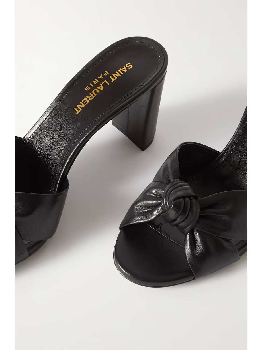 Bianca knotted leather mules Bianca knotted leather mules