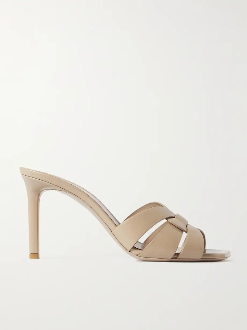 Tribute woven leather mules Tribute woven leather mules