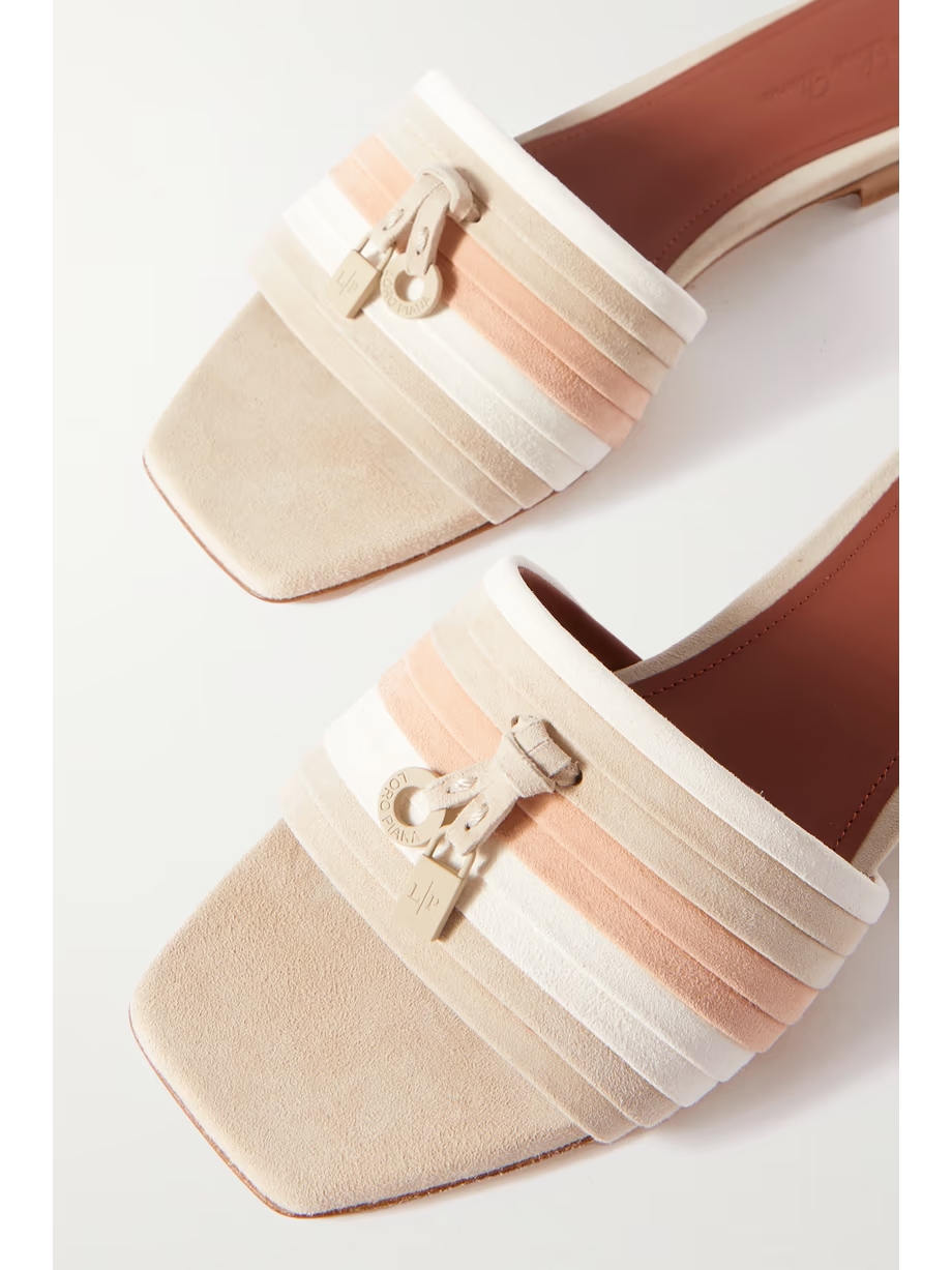 Maxi Charms striped suede sandals Maxi Charms striped suede sandals