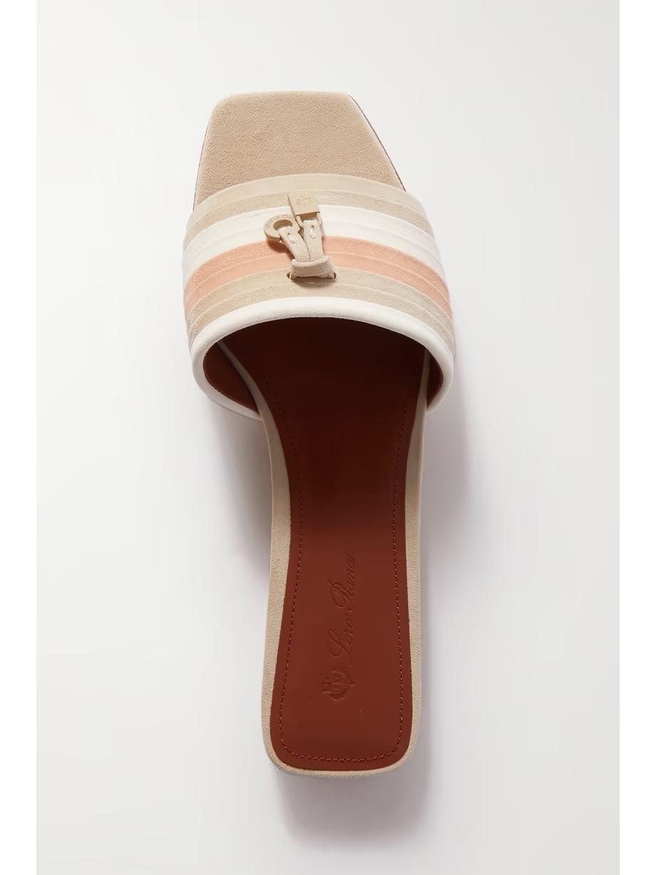 Maxi Charms striped suede sandals Maxi Charms striped suede sandals