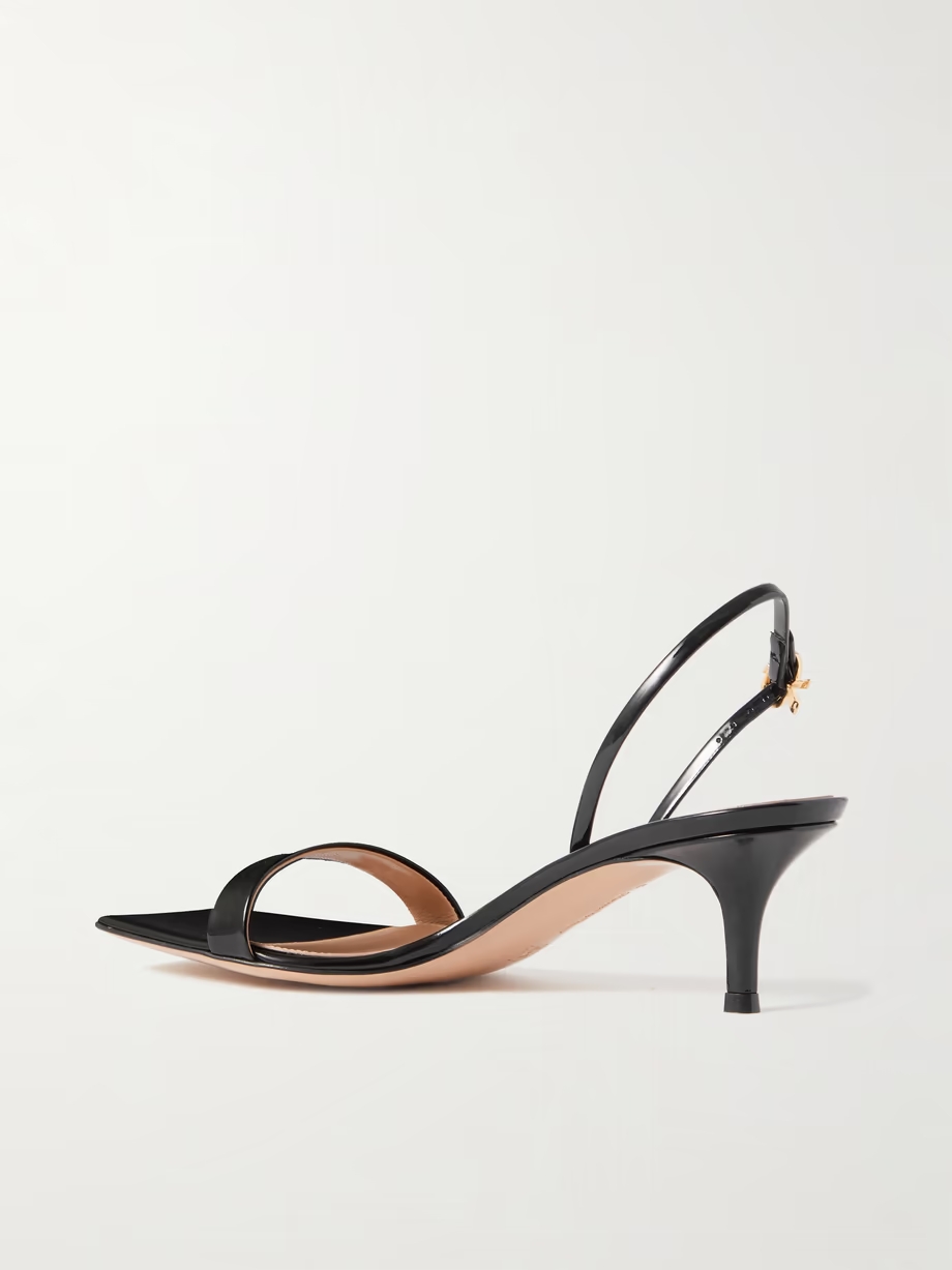 Ribbon 55 patent-leather slingback sandals Ribbon 55 patent-leather slingback sandals