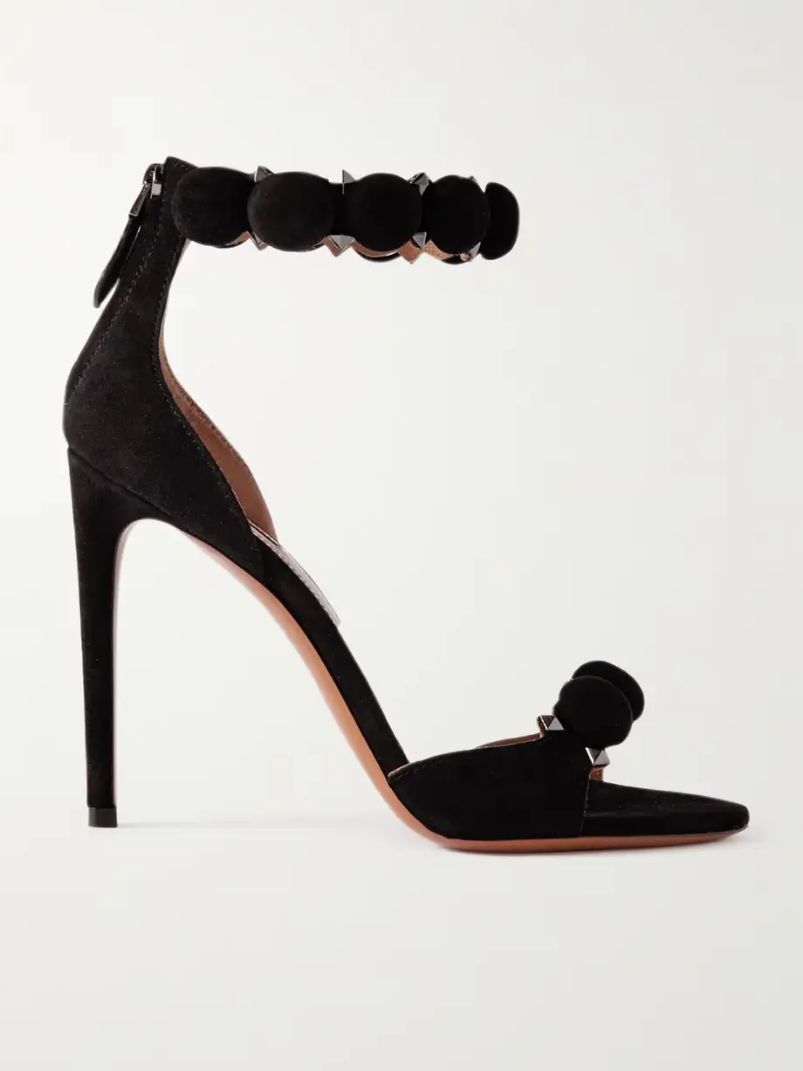 La Bombe 110 studded suede sandals La Bombe 110 studded suede sandals