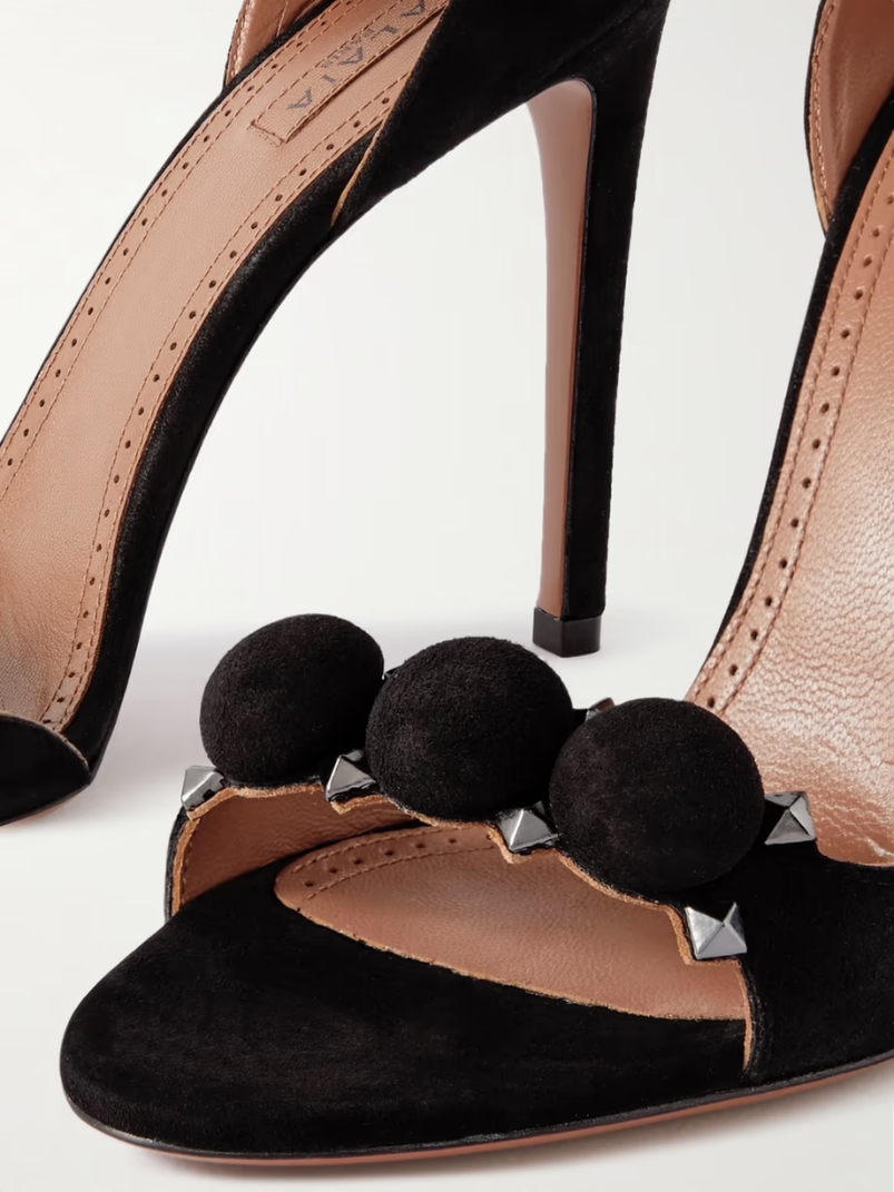 La Bombe 110 studded suede sandals La Bombe 110 studded suede sandals
