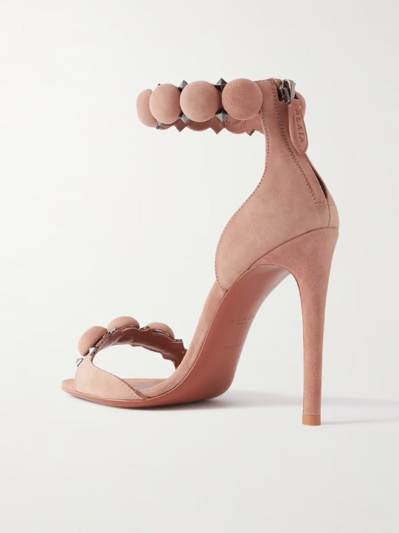 La Bombe 110 studded suede sandals La Bombe 110 studded suede sandals