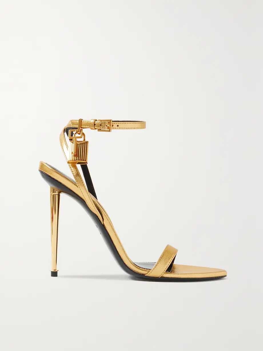 Padlock metallic leather sandals Padlock metallic leather sandals