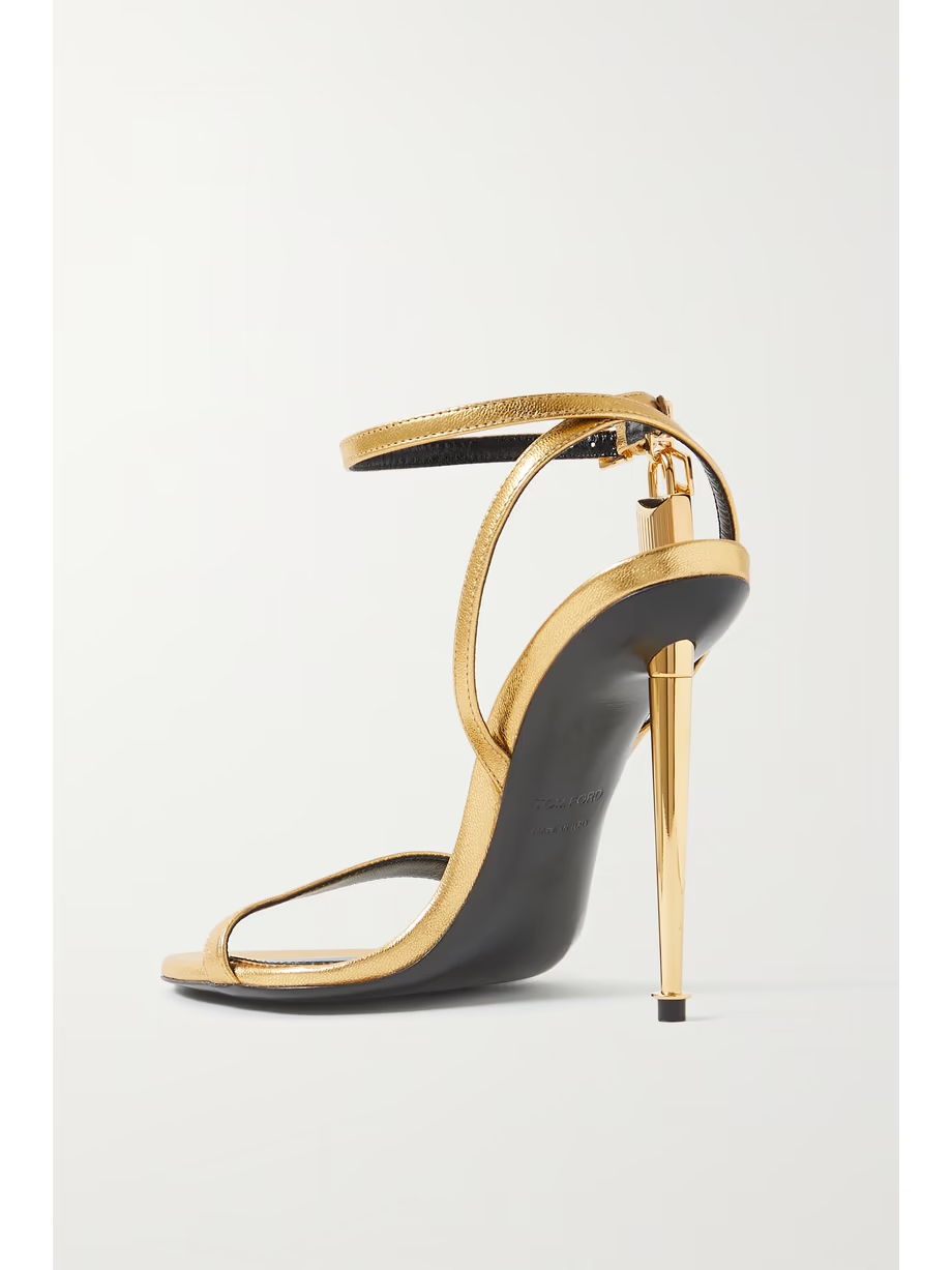 Padlock metallic leather sandals Padlock metallic leather sandals