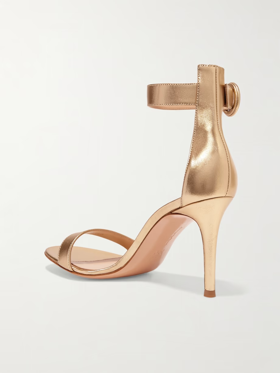 Portofino 85 metallic leather sandals Portofino 85 metallic leather sandals