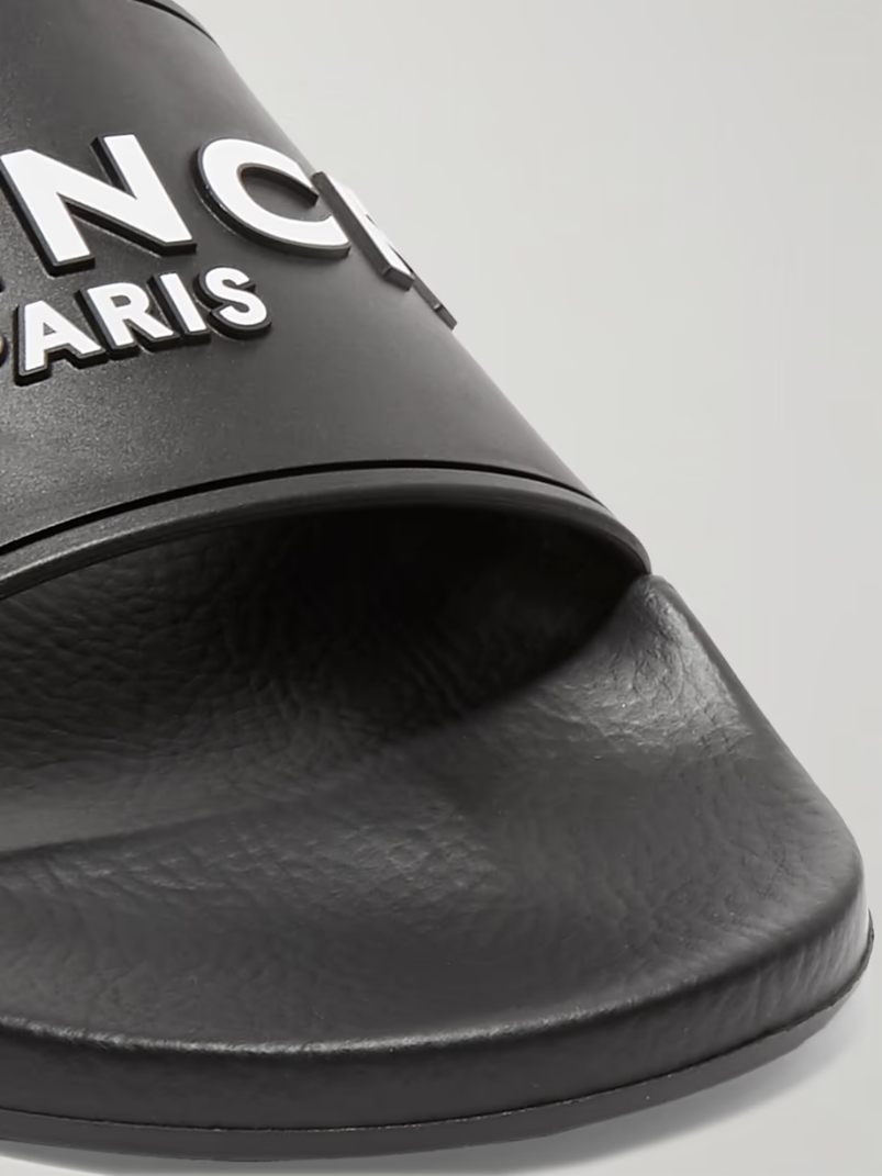 Logo-print rubber slides Logo-print rubber slides