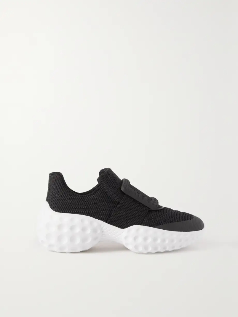 Viv Run embellished mesh and leather sneakers Viv Run embellished mesh and leather sneakers