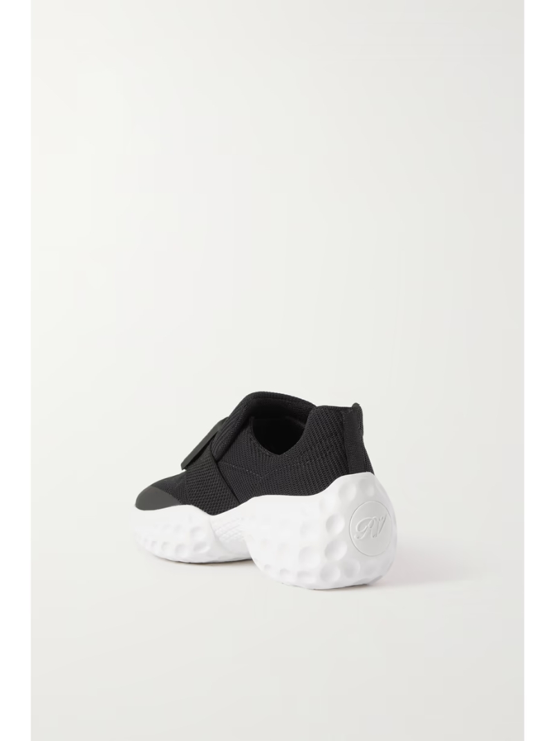 Viv Run embellished mesh and leather sneakers Viv Run embellished mesh and leather sneakers