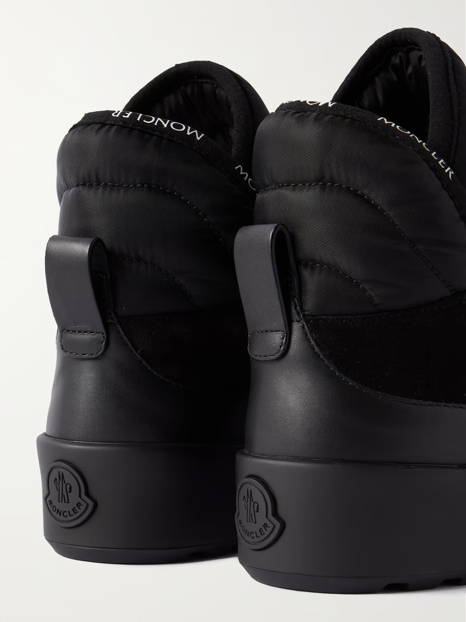 Cross Promyx suede-trimmed quilted shell and leather high-top sneakers Cross Promyx suede-trimmed quilted shell and leather high-top sneakers