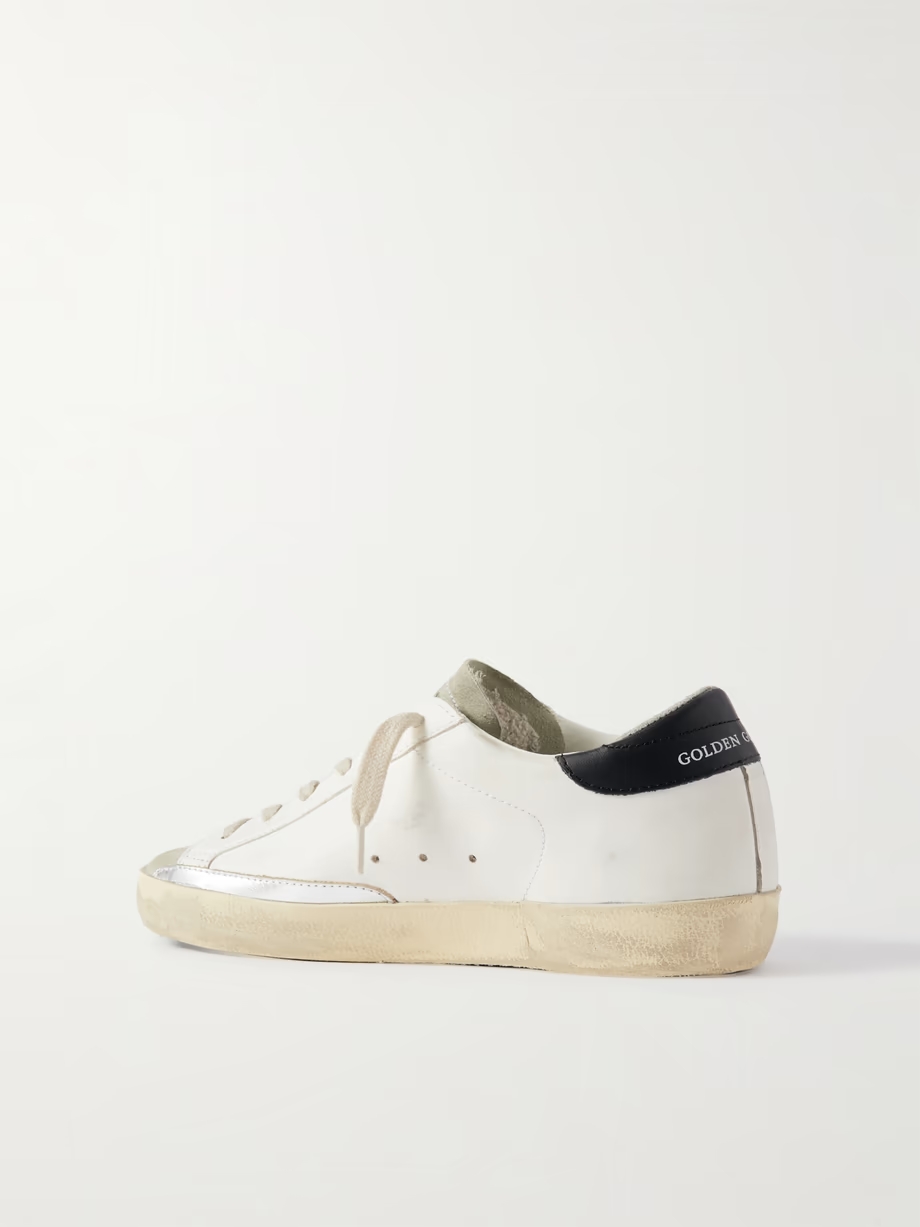 Super-Star distressed leather and suede sneakers Super-Star distressed leather and suede sneakers