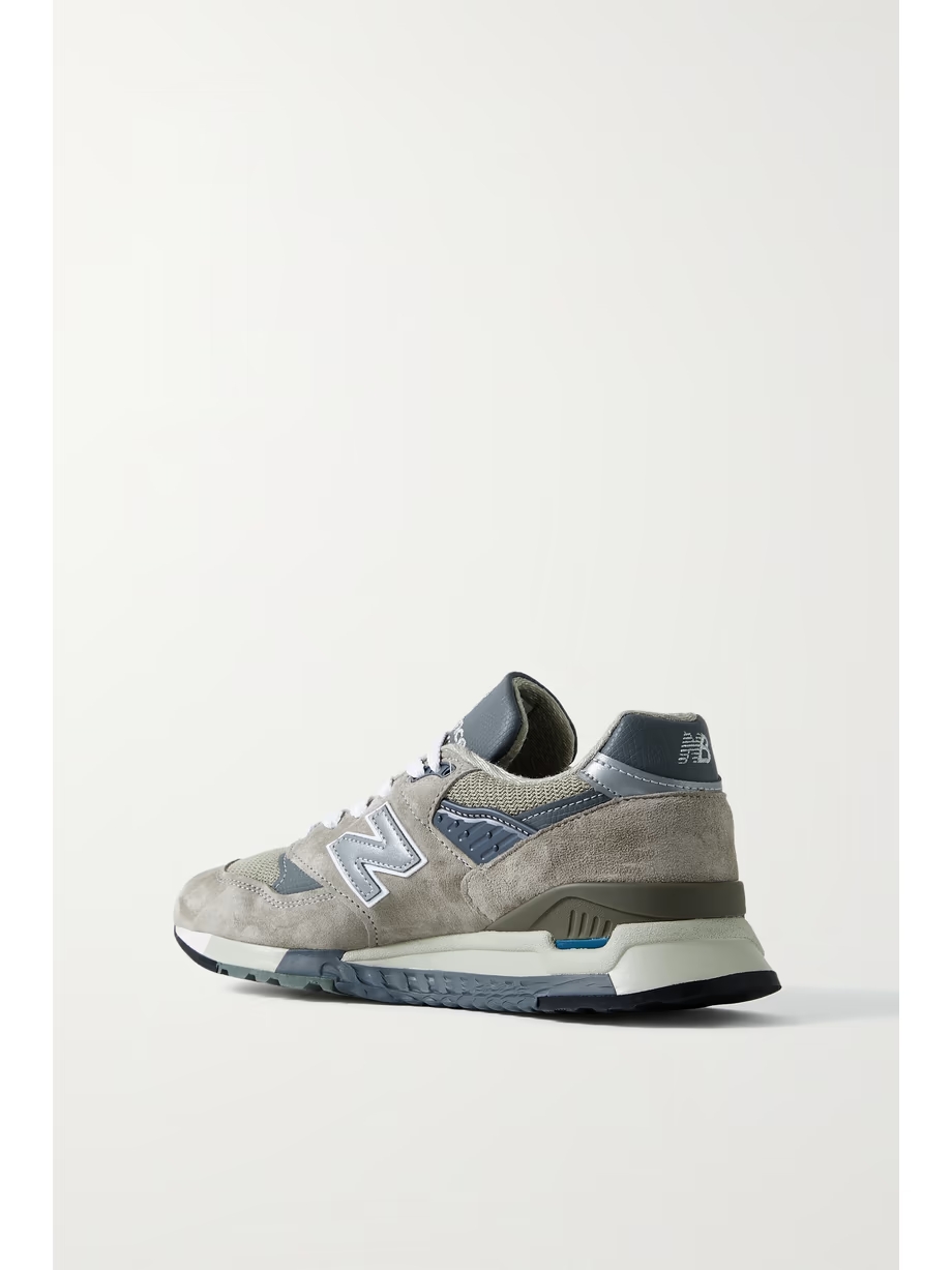 Made in USA 998 Core rubber-trimmed leather, mesh and suede sneakers Made in USA 998 Core rubber-trimmed leather, mesh and suede sneakers