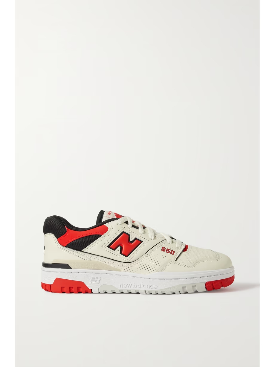 550 mesh-trimmed leather sneakers 550 mesh-trimmed leather sneakers