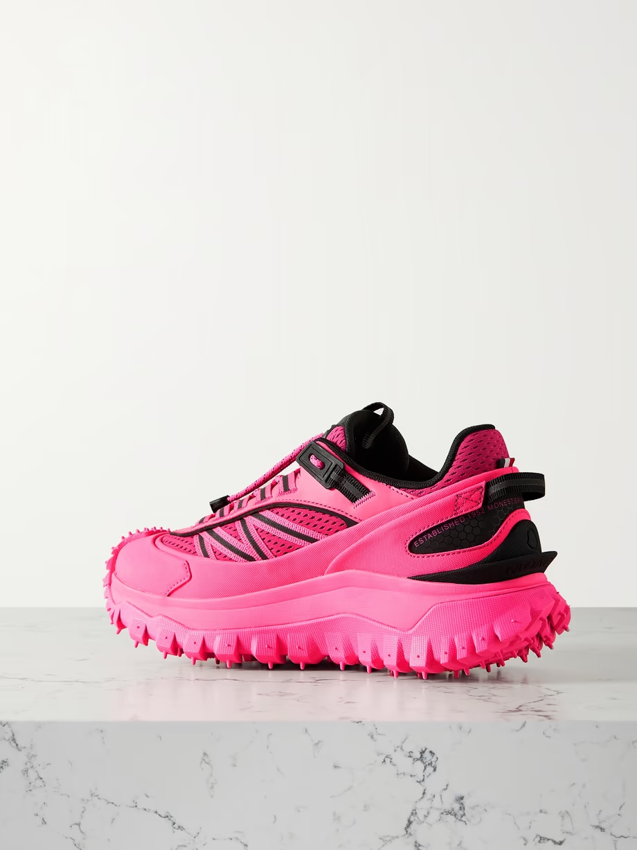 Trailgrip neon canvas, mesh and leather sneakers Trailgrip neon canvas, mesh and leather sneakers