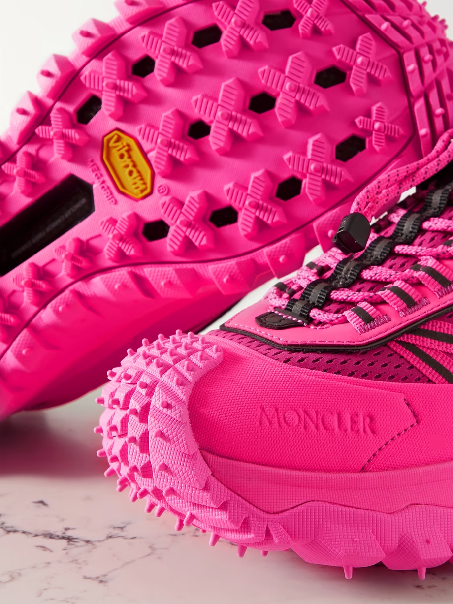 Trailgrip neon canvas, mesh and leather sneakers Trailgrip neon canvas, mesh and leather sneakers