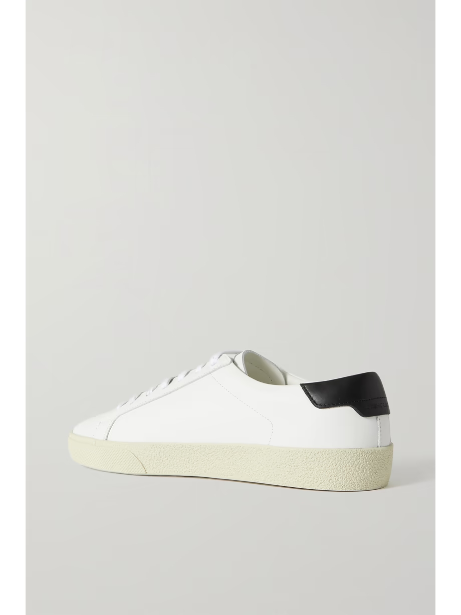 Court Classic logo-embroidered leather sneakers Court Classic logo-embroidered leather sneakers