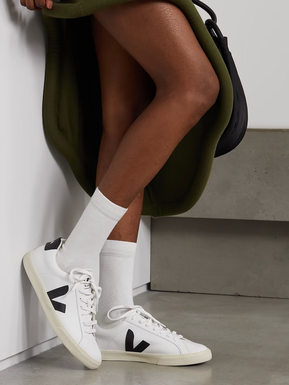 + NET SUSTAIN Esplar rubber-trimmed leather sneakers + NET SUSTAIN Esplar rubber-trimmed leather sneakers