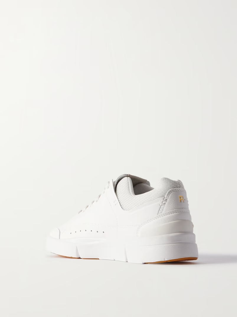 THE ROGER Centre Court mesh-trimmed faux leather sneakers THE ROGER Centre Court mesh-trimmed faux leather sneakers