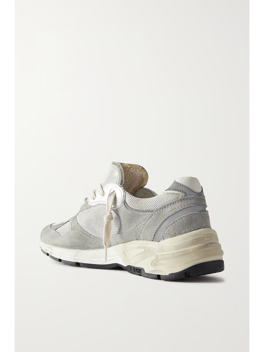 Dad-Star distressed leather-trimmed mesh and suede sneakers Dad-Star distressed leather-trimmed mesh and suede sneakers