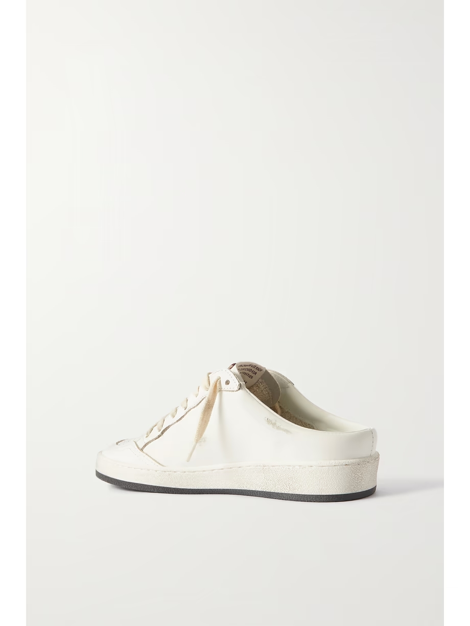 Ball Star Sabot glittered leather slip-on sneakers Ball Star Sabot glittered leather slip-on sneakers