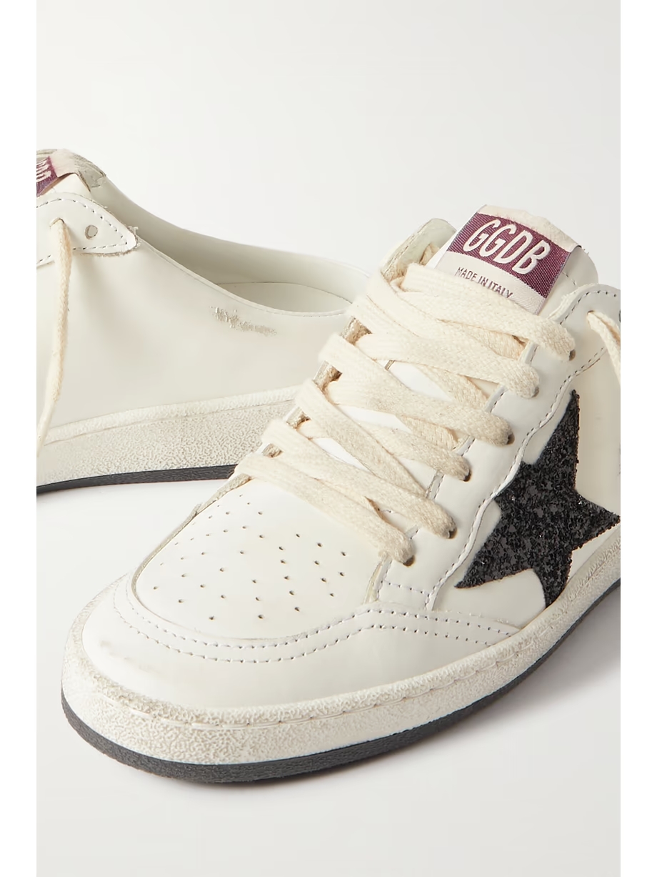 Ball Star Sabot glittered leather slip-on sneakers Ball Star Sabot glittered leather slip-on sneakers
