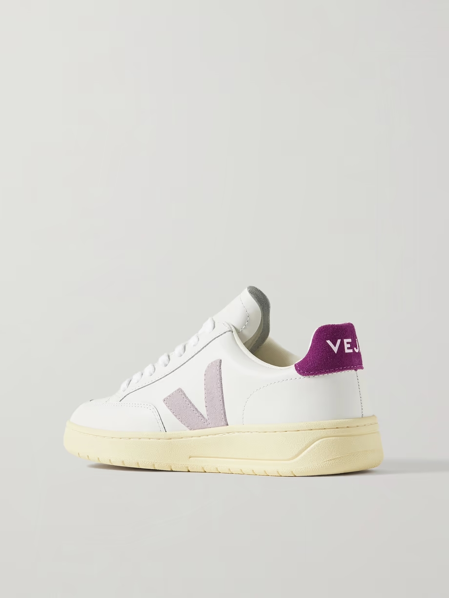 V-12 suede-trimmed leather sneakers V-12 suede-trimmed leather sneakers
