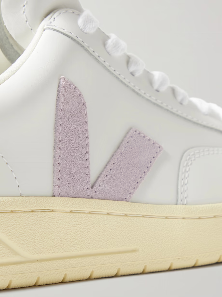 V-12 suede-trimmed leather sneakers V-12 suede-trimmed leather sneakers